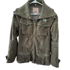 Vintage Men’s Parasuco Jeans Legend Brown Cord Utility Jacket Multi Pockets M